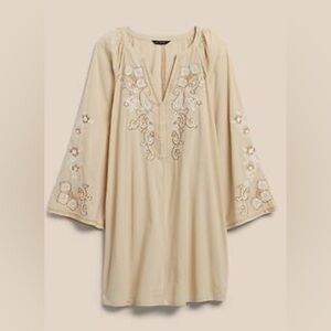 Banana Republic Embroidered Mini Dress (M)